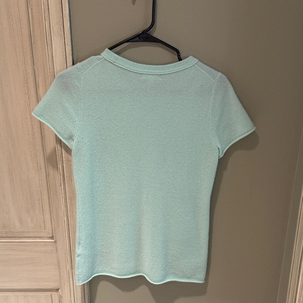 J. Crew light blue Cashmere Knit tee size small - Picture 7 of 9